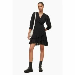 All Saints AllSaints Ari Ossia Black Dress -AllSaints shop unnamed file 1646