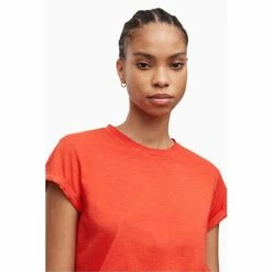 All Saints Red Anna T-Shirt -AllSaints shop unnamed file 173