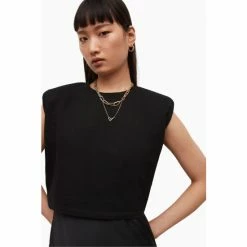 All Saints Womens Black Tierny Coni Crop Dress 4 All Saints Womens Black Tierny Coni Crop Dress -AllSaints shop unnamed file 1749