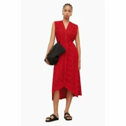 All Saints AllSaints Red Tate Broderie Dress -AllSaints shop unnamed file 1776