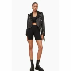 All Saints AllSaints Ariel Black Crop Top -AllSaints shop unnamed file 178
