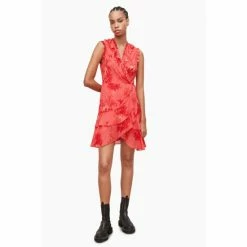 All Saints AllSaints Ari Orange Sleeveless Nila Dress -AllSaints shop unnamed file 1782