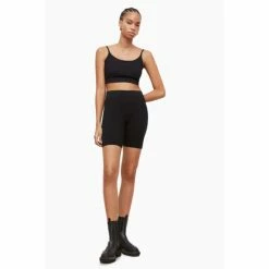 All Saints AllSaints Ariel Black Crop Top -AllSaints shop unnamed file 179