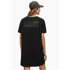 All Saints AllSaints Black Stud T-Shirt Dress -AllSaints shop unnamed file 1830
