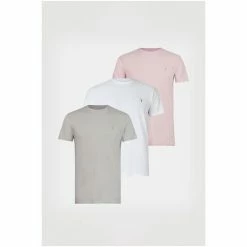All Saints AllSaints Pink Tonic Short-Sleeved Crew-Neck T-Shirts 3 Pack -AllSaints shop unnamed file 19