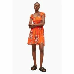 All Saints AllSaints Orange Malika Dorada Dress