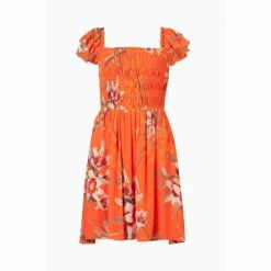 All Saints AllSaints Orange Malika Dorada Dress -AllSaints shop unnamed file 2005
