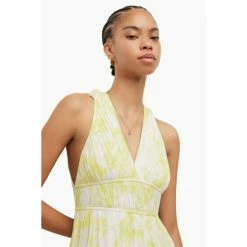 All Saints AllSaints Yellow Avery Marama Dress -AllSaints shop unnamed file 2037