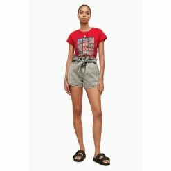All Saints AllSaints Red Lula Anna T-Shirt -AllSaints shop unnamed file 207