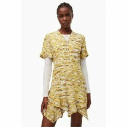 All Saints AllSaints Womens Yellow Frankie Oniyuri Dress
