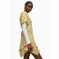All Saints AllSaints Womens Yellow Frankie Oniyuri Dress -AllSaints shop unnamed file 2077