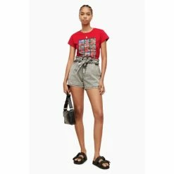 All Saints AllSaints Red Lula Anna T-Shirt -AllSaints shop unnamed file 208