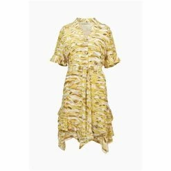 All Saints AllSaints Womens Yellow Frankie Oniyuri Dress -AllSaints shop unnamed file 2083
