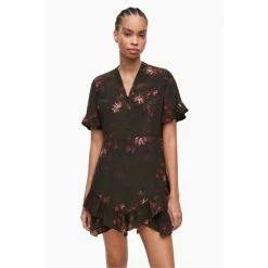 All Saints AllSaints Brown Frankie Nila Dress -AllSaints shop unnamed file 2096