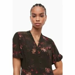 All Saints AllSaints Brown Frankie Nila Dress -AllSaints shop unnamed file 2098