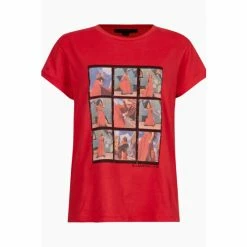 All Saints AllSaints Red Lula Anna T-Shirt -AllSaints shop unnamed file 210