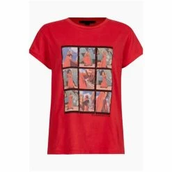 All Saints AllSaints Red Lula Anna T-Shirt -AllSaints shop unnamed file 211