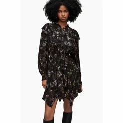 All Saints AllSaints Elise Viola Black Dress