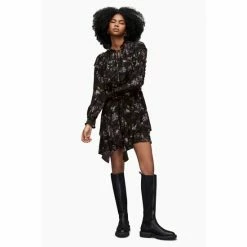 All Saints AllSaints Elise Viola Black Dress -AllSaints shop unnamed file 2119