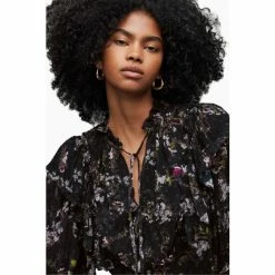 All Saints AllSaints Elise Viola Black Dress -AllSaints shop unnamed file 2121