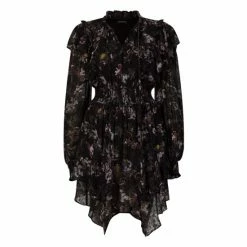 All Saints AllSaints Elise Viola Black Dress -AllSaints shop unnamed file 2122