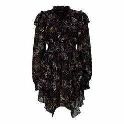 All Saints AllSaints Elise Viola Black Dress -AllSaints shop unnamed file 2123