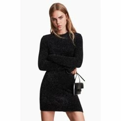 All Saints AllSaints Sparkle Black Dress