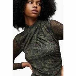 All Saints AllSaints Green Tia Tamora Long Sleeve Dress 5 All Saints AllSaints Green Tia Tamora Long Sleeve Dress -AllSaints shop unnamed file 2177