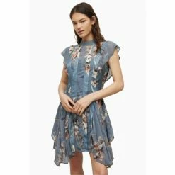 All Saints AllSaints Blue Fleur Kuroyuri Dress -AllSaints shop unnamed file 2183