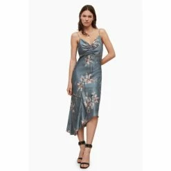 All Saints AllSaints Alexia Kuroyuri Blue Dress -AllSaints shop unnamed file 2235