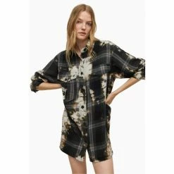 All Saints AllSaints Lily Check Black Shacket -AllSaints shop unnamed file 2250