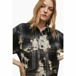 All Saints AllSaints Lily Check Black Shacket -AllSaints shop unnamed file 2252