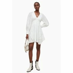 All Saints AllSaints Irina White Broderie Dress -AllSaints shop unnamed file 2267