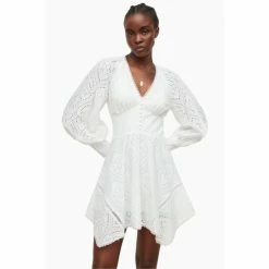 All Saints AllSaints Irina White Broderie Dress -AllSaints shop unnamed file 2268
