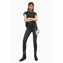 All Saints AllSaints Black Buruberu Anna T-Shirt -AllSaints shop unnamed file 229