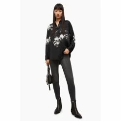 All Saints AllSaints Black Bernie Kosumoso Shirt -AllSaints shop unnamed file 2328