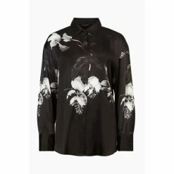 All Saints AllSaints Black Bernie Kosumoso Shirt -AllSaints shop unnamed file 2330