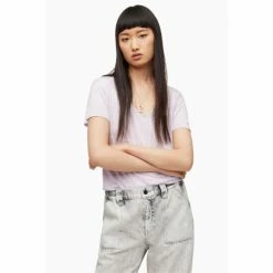 All Saints AllSaints Pink Emelyn Shimmer T-Shirt -AllSaints shop unnamed file 236