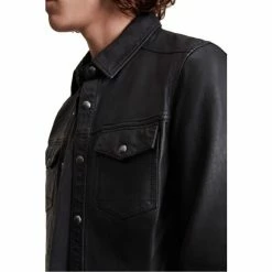 All Saints AllSaints Irwin Black Shirt -AllSaints shop unnamed file 2369