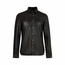 All Saints AllSaints Irwin Black Shirt -AllSaints shop unnamed file 2372