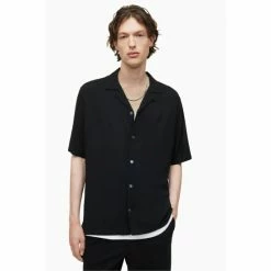 All Saints AllSaints Venice Black Ss Shirt -AllSaints shop unnamed file 2389