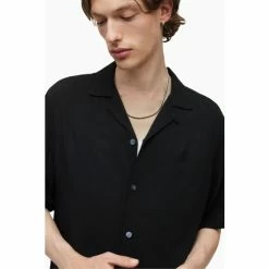 All Saints AllSaints Venice Black Ss Shirt -AllSaints shop unnamed file 2392