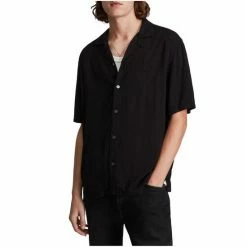 All Saints AllSaints Venice Black Ss Shirt -AllSaints shop unnamed file 2393