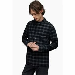 All Saints AllSaints Eastburn Black Shirt -AllSaints shop unnamed file 2419