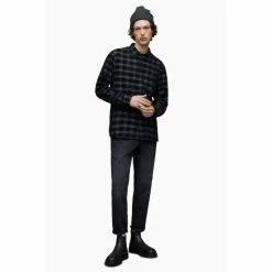 All Saints AllSaints Eastburn Black Shirt -AllSaints shop unnamed file 2420