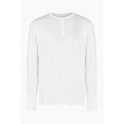 All Saints White Figure Long-Sleeve Henley T-Shirt -AllSaints shop unnamed file 243
