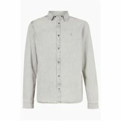 All Saints AllSaints Grey Gleason Ls Shirt -AllSaints shop unnamed file 2430