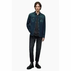 All Saints AllSaints Asbury Long Sleeve Black Shirt -AllSaints shop unnamed file 2433