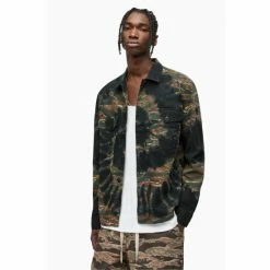 All Saints AllSaints Dockweiler Brown Long Sleeve Shirt