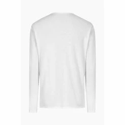 All Saints White Figure Long-Sleeve Henley T-Shirt -AllSaints shop unnamed file 244